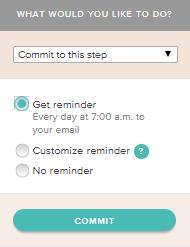 can specify if you want to: get a reminder,