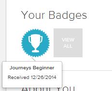 select profile The first section of your profile is called Your Badges.