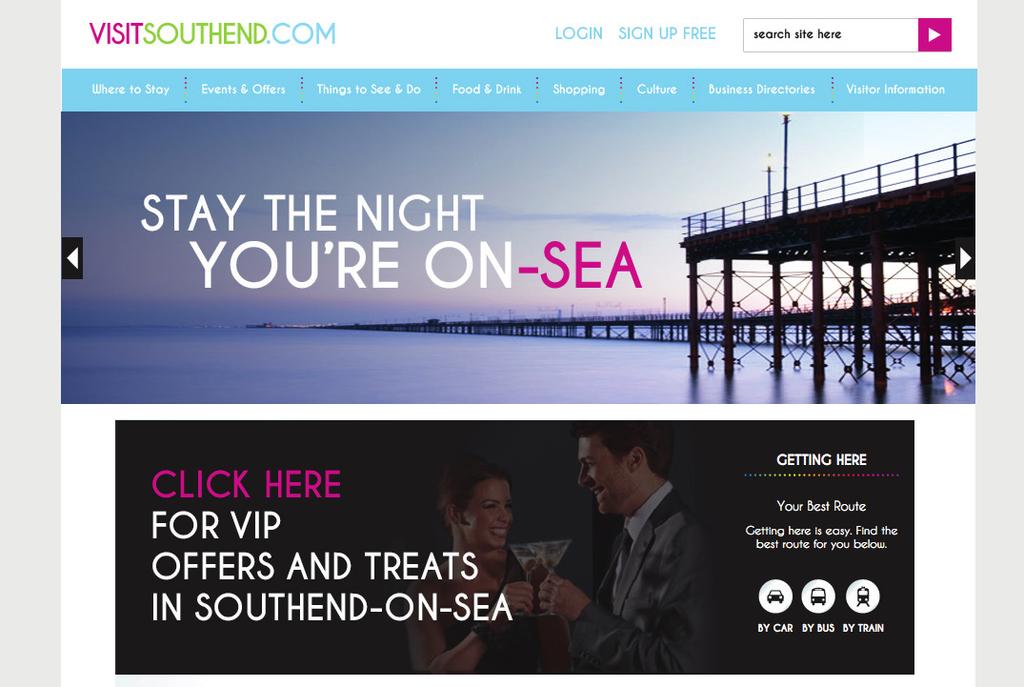 make the most of our BRAND NEW WEBSITE! VISITSOUTHEND.CO.