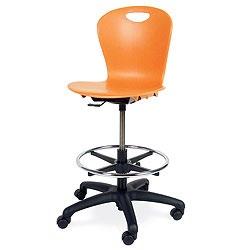 Virginia Correctional Enterprises For lab classes, referece desks or related applications requiring high-range adjustability, the ZUMA lab stool - which includes an adjustableheight seat and footring