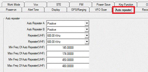 SE: When an incoming signal is catched, radio terminates the scan. Set the desired scan frequency in a range of start and stop in each UHF and VHF band. 6.