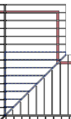 of the slope Rafter spacing Space in the