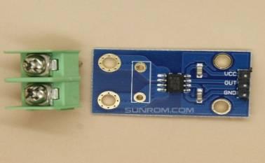 B. Current sensor ACS712 current sensor operates from 5V and outputs analog voltage proportional to current measured on the sensing terminals.