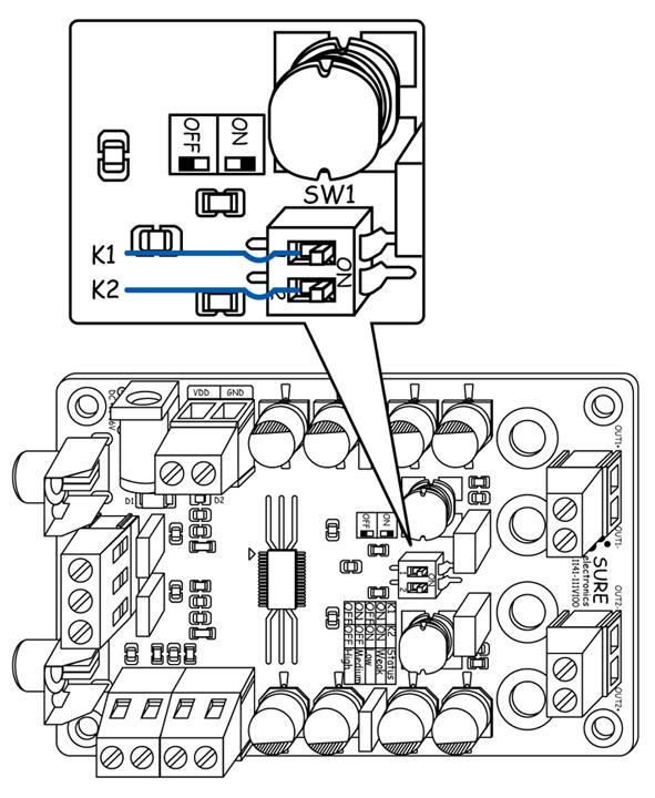 Hardware Detail TABLE -6 SLEEP SETTINGS Connector Mark Description J3 SD When SD is connected with VDD, both channels will be set to SLEEP and enter low-power-consumption working mode.