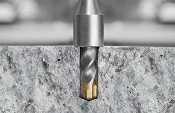 Depth Stop Integrated depth stop for accurate hole depth Three Cutting Edge 135 self centring tip with three cutting edges guarantees a perfectly round hole SDS