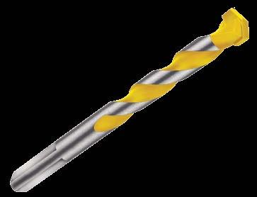 Drills Multi-Purpose TCT Point Ground carbide tip with two cutting edges For drilling in various materials such as timber, concrete, brick, stainless steel, cast iron, steel & glass.