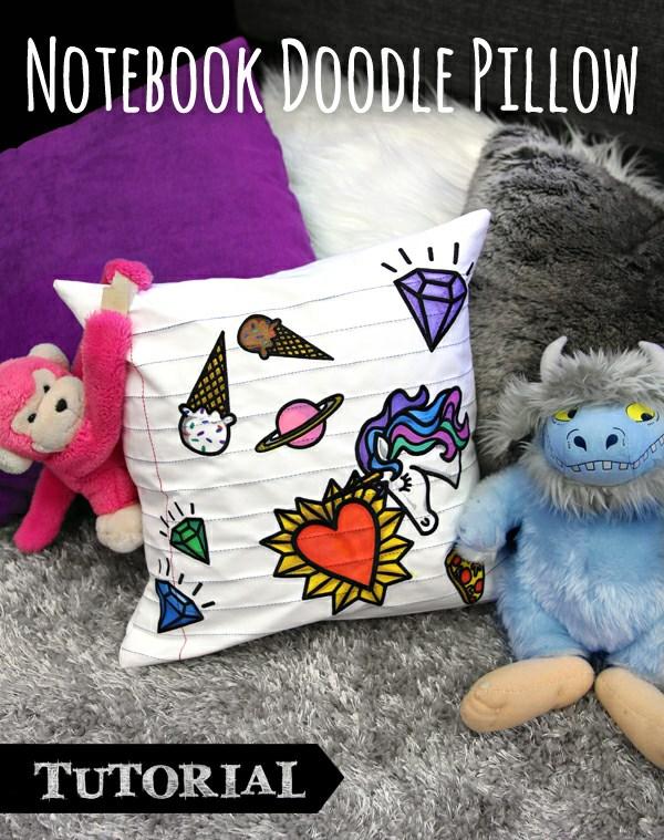 Note ook Doodle Pillow There s nothing better than a project with fun personality, customization and color!
