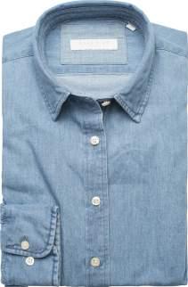 no: 1737* Shirt in real indigo denim twill with button down collar.