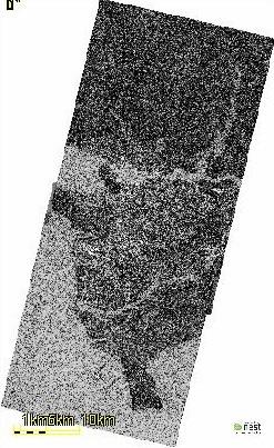 The RADARSAT-2 image with the fine quad 2 polarization obtained on 15/04/2008 is used in this study (Figure 2). The SAR image has a full polarization of HH, HV, VH, VV having 30 short pulses [15].