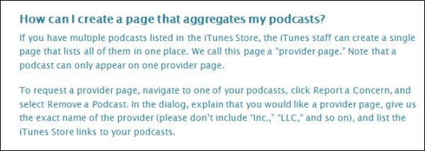12. Create a provider page Let s finish off with one more quick tip from itunes Making a Podcast manual about creating a provider page, once you have a stable of podcasts up and running smoothly