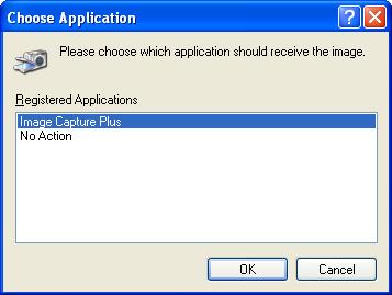 Operation 5. Select the check box of the desired scanner applications corresponding to the selected event in the "Send to this application" list.