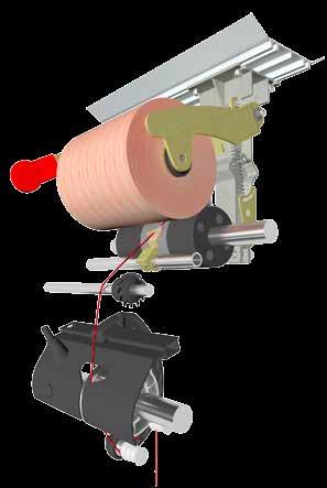 New take-up geometry The extended take-up triangle between the overfeed roller and the take-up package helps to provide an even more uniform yarn quality and a more consistent density within the