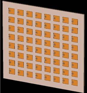 8x8 Array Patterns at 39 GHz A planar array will provide for