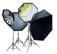 I prefer to use round or nearly round softboxes like this Photoflex OctoDome in my photography