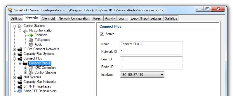 Connect Plus 57 1.7.2 SmartPTT Radioserver Configuration The configuration process includes the following steps: 1.