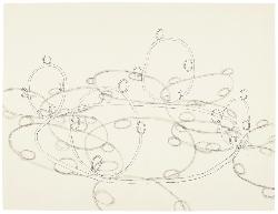 AT (D-92.063) TAYAL0797 Untitled (Rings & Hoops)_ ca. 1991 Pencil and gouache on paper 20 1/8 x 26 3/16 inches 51.