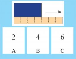 Skill 10 SM03DM1.2.3a_2019_T2: Here is a rectangle. Here is a ruler measuring in inches.