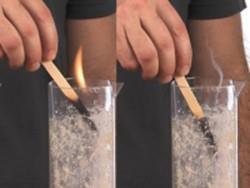 www.stevespanglerscience.com HOW DOES IT WORK? Upon placing the popsicle stick into the second graduated cylinder, the ember begins to glow more intensely until the flame reignites.