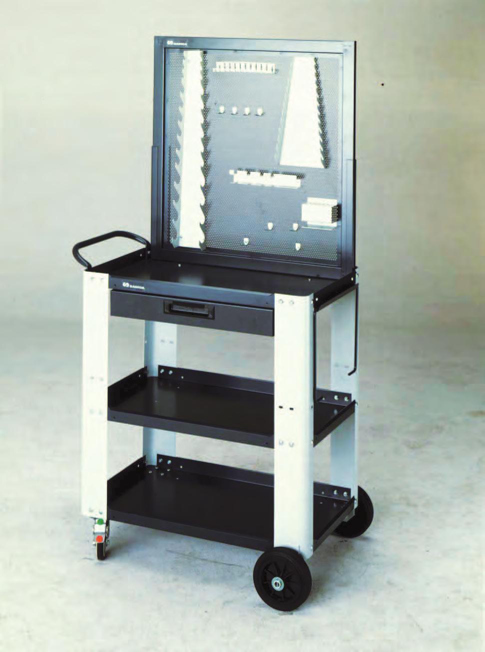 Complete service Cart with Heavy Duty tool Board Bring your special tools to your workspace Heavy duty service cart 30" wide, 18" deep, 33" high.