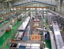 production line that creates uniform sized sheets.