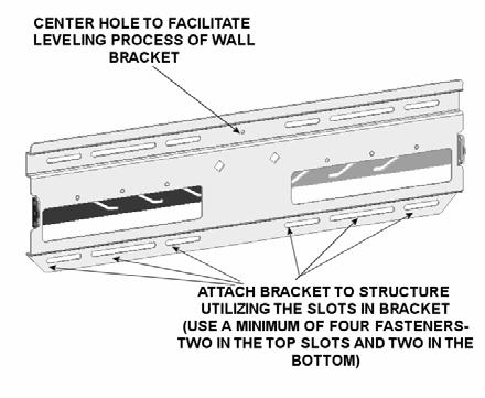 Using a small nail or screw (not provided) in the center hole, lightly hold wall plate at the mounting location (see Figure 9). 3.