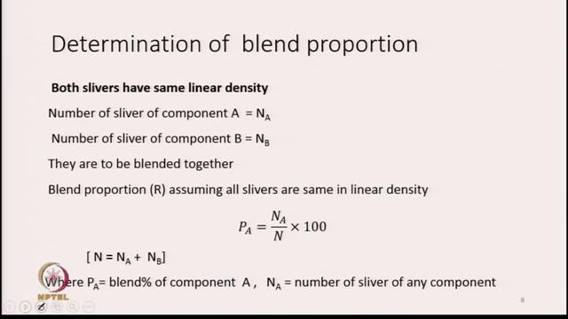 representing 16.6 percent of the mass. So, finite changes are possible, if I increase the number of slivers in the blend.