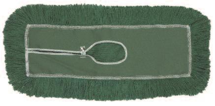 Professional Launderable Dust Mops PERMATWIST Tufted Backing 2-ply Keyhole with snaps standard. Exclusive heat set bonding process of 100% ring-spun yarn eliminates fraying and linting.