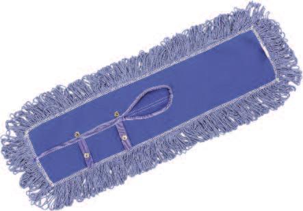 LAUNDERABLE DUST MOPS PERMA-LOOP Long loops allow maximum dust collection. This cotton blend will not fray or unravel, and will withstand laundering better than lesser quality cut-end mops.