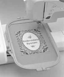Attach the embroidery unit to enjoy sewing realistic embroidery patterns.