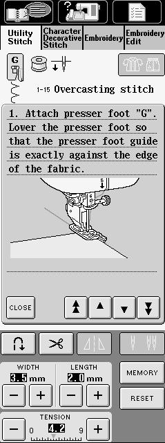 Read the explanations and select the appropriate stitch. 4.