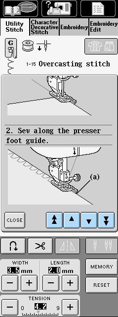 5. Press to scroll the screen in the direction of arrow selected, and see the next part of the instructions. Press to scroll the screen line at a time, in the direction of the arrow selected.