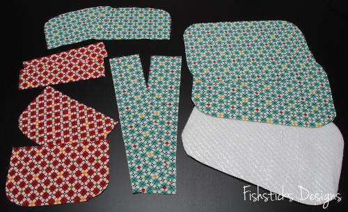 The tutorial includes pattern and instructions for fold-over, ovenmitt potholders and matching dishtowels. Let's start with the potholders! Start by printing the pattern pieces on Page 10.