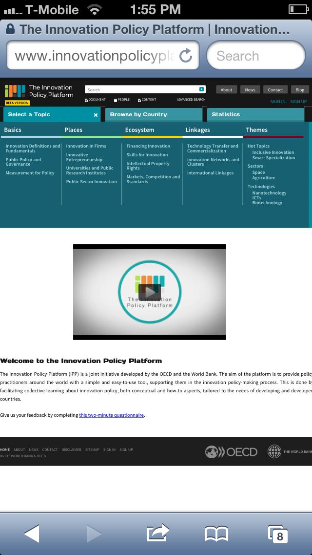 Take-up WBG-OECD Innovation Policy