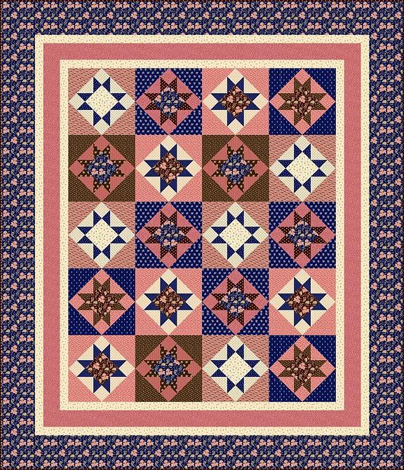 FREE PROJECT Strawberries, Blueberries & Chocolate Fabric by Judie Rothermel Quilt