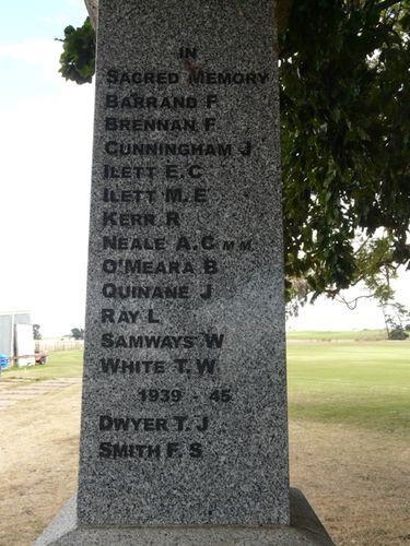 Quinane is commemorated on the Roll of Honour, located in the Hall of Memory Commemorative Area at the