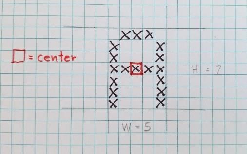 Next, let s take a look at a design Assume you want to embroider the letter A onto the center of your loom.