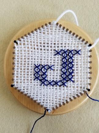 Once you have stitched a part of a design, you can use those stitches as landmarks.