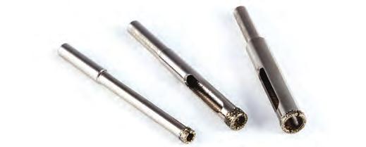 5. Core Drill 6-12 mm Electroplated diamond, cutting drill bits. 6-12mm diameter. Use water for cooling. 2.