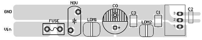 Converter K78xx-5R Series + C C4 LDM - C Fig. 4 Positive and Negative output parallelling application circuit Part No.