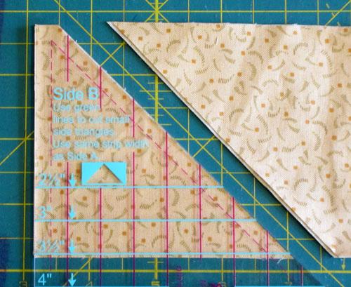 Place Easy Star & Goose template on fabric aligning the template with the