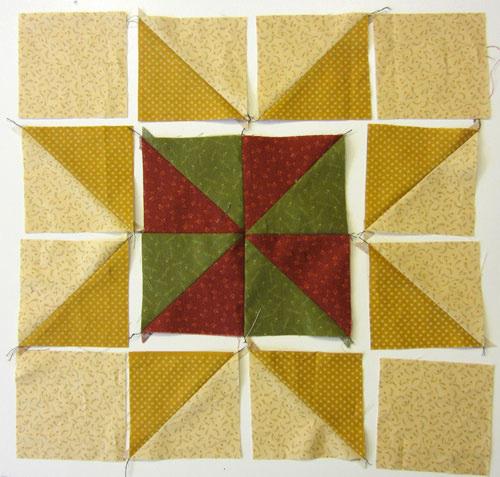 9. Sew all the squares together as shown