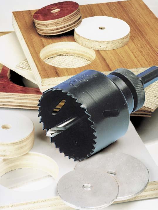 HSS Bi Metal Hole Saws Notes on use To achieve the best results: 1. Use the hole saws at the recommended cutting speed, see guide table on the packaging. 2. Do not apply excess pressure.