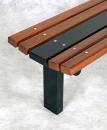 PRODUCT DETAILS Camberley bench without back Camberley bench without armrests - overall dimensions Installation options The Camberley bench consists of timber bench slats bolted onto metal legs, with