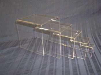 R1030-5pc. Clear Acrylic Square Risers $12.
