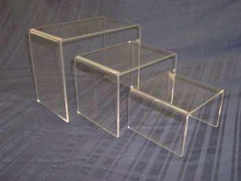 6"H R1035-4pc. Clear Acrylic Square Risers $27.