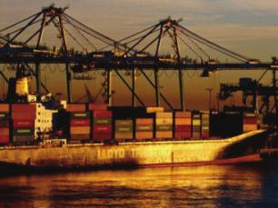 The port of Los Angeles handles almost 190 million metric revenue tons of cargo annually.