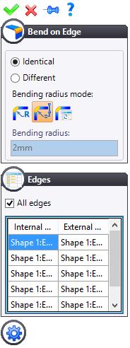 Using the Bend on Edge function, create the