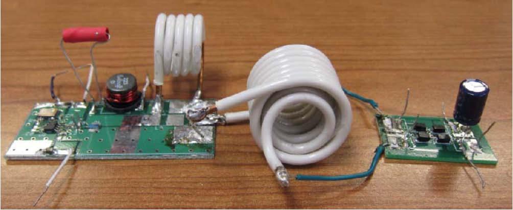 High Efficiency Class-E Wireless Power using egan FETs Tight coupling between source and receive coils Used EPC1010 Reported 26.8 W output at 93.