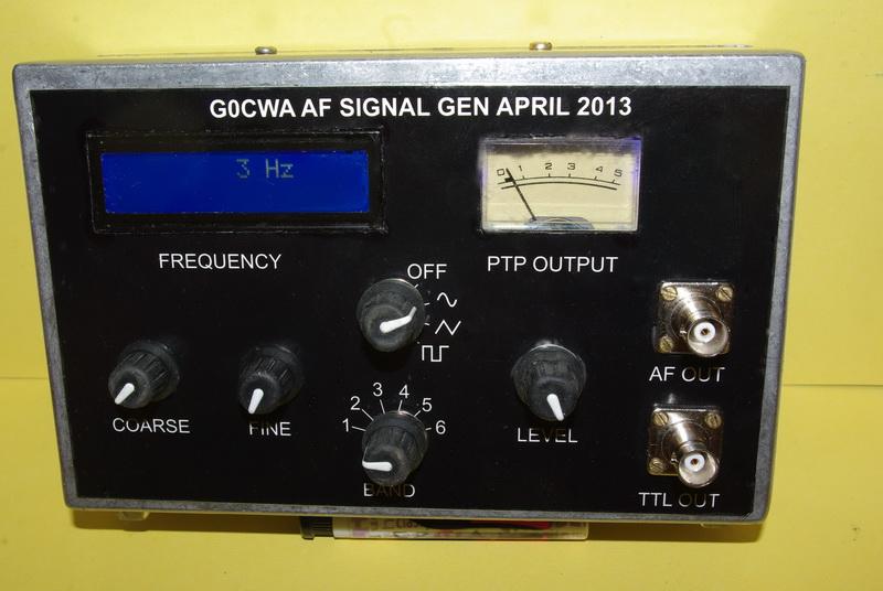 G0CWA ANALOG AF/MF SIGNAL GENERATOR APRIL 2013 INTRODUCTION Hi here is my design for a simple easily customizable signal generator generating variable levels of sin, triangular and square wave