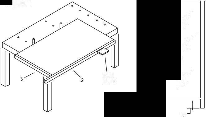 Figure 1 NYlON WEDGE flf( f(f! Figure 2 i/f! 3/4" ;- Note: Assembly of a hinge-left door is shown in Figure 1. For a hinge-right door, place bottom rail assembly at opposite end. 3. Apply bottom glazing vinyl {3) to the bottom of the glass.